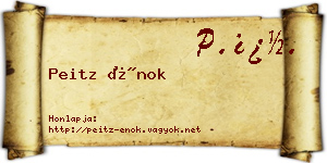Peitz Énok névjegykártya
